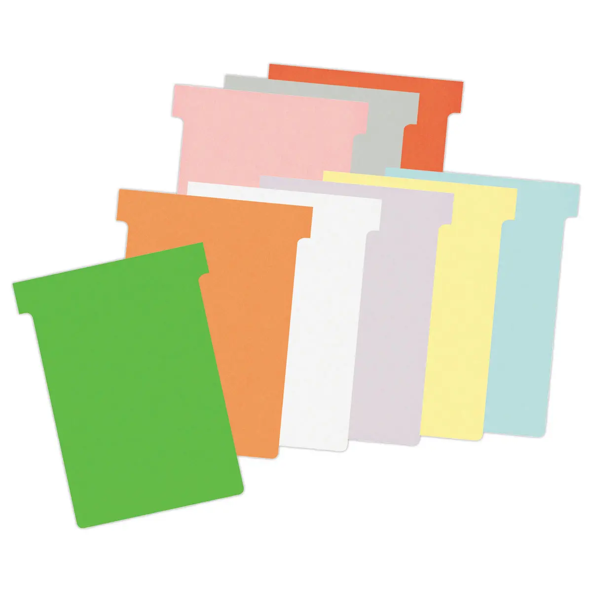 100 Fiches T pour planning - Taille 3 - Rouge - Nobo 
