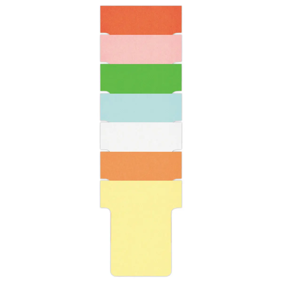 100 Fiches T pour planning - Taille 1,5 - Blanc - Nobo 