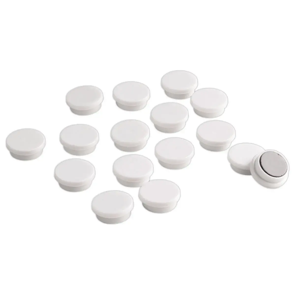 16 Aimants ronds - diamètre 9 mm - Blanc