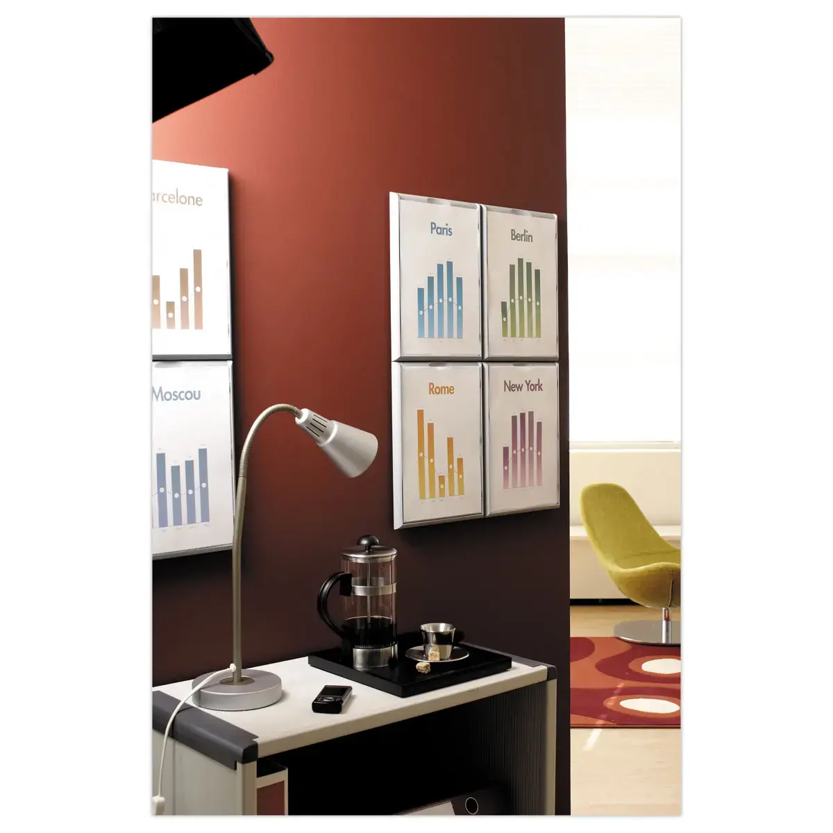 4 Porte-affiches Cadr'info - A4 - PAPERFLOW 