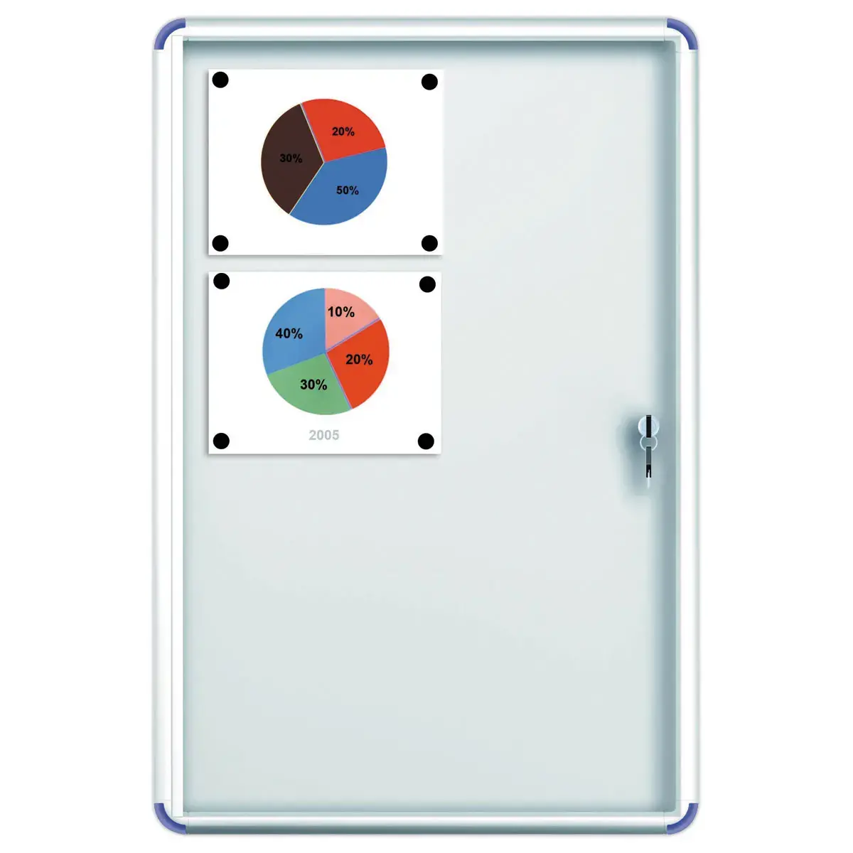 Vitrine d&rsquo;int&eacute;rieur extra-plate &ndash; Porte battante &ndash; 9 x A4 - Bi-Office 