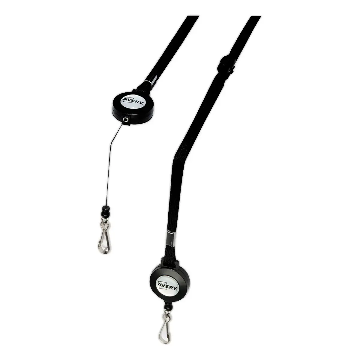 10 Enrouleurs porte-badges - Lacet noir - AVERY 