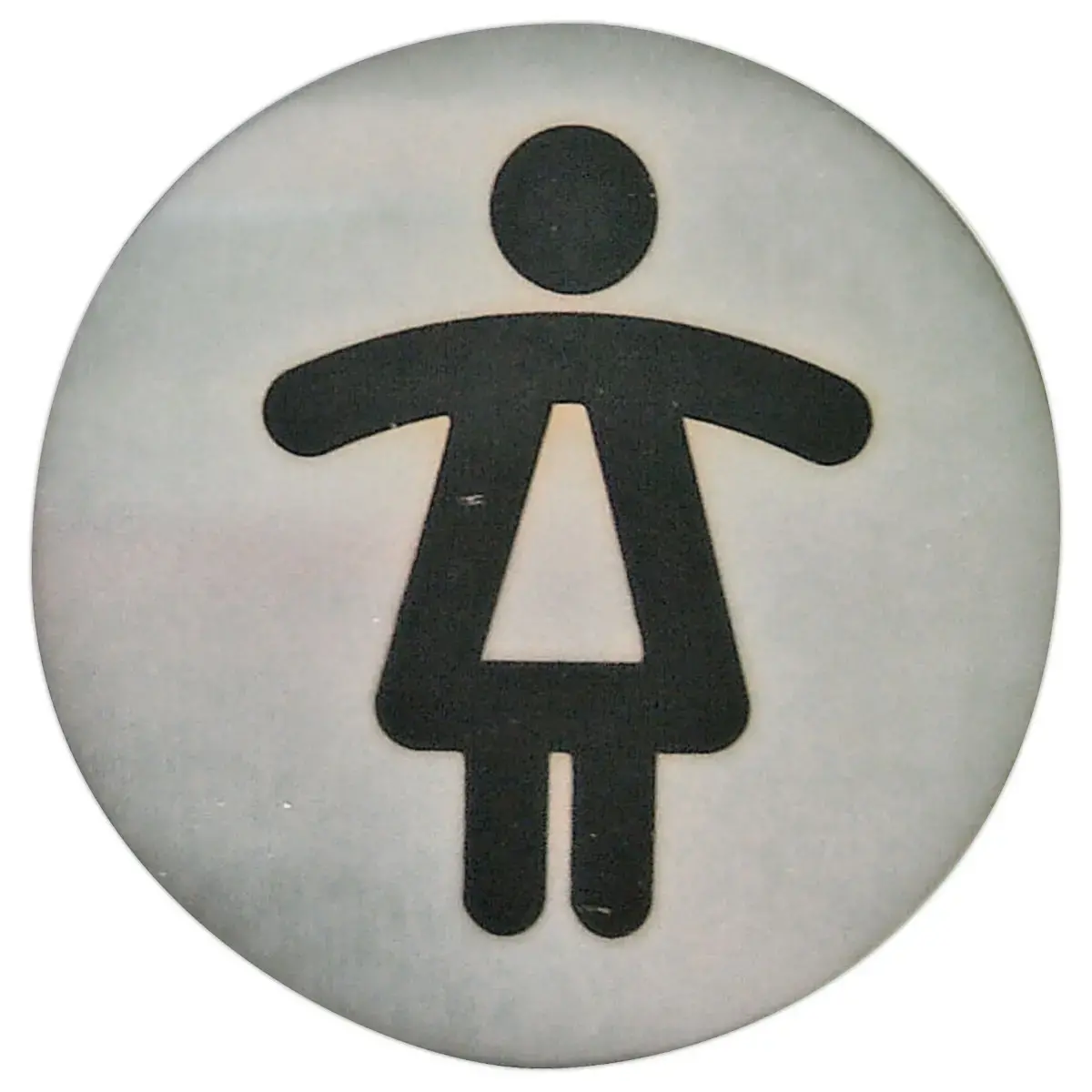 Plaque de porte ronde avec pictogramme - DURABLE - Toilettes femmes