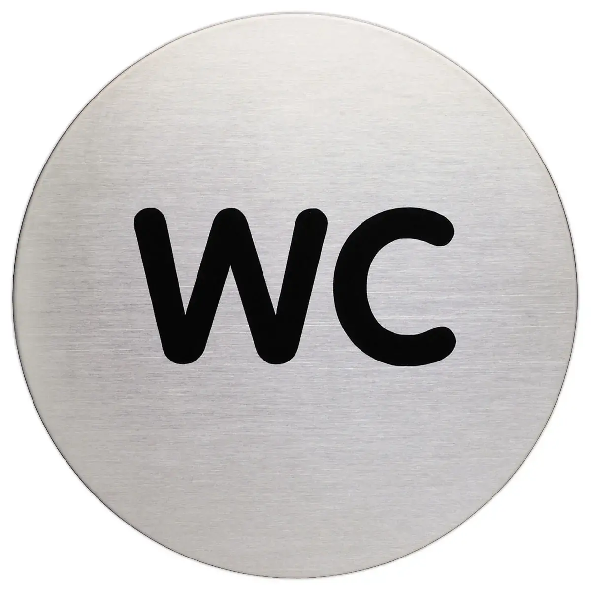 Plaque de porte ronde - Pictogramme WC - DURABLE