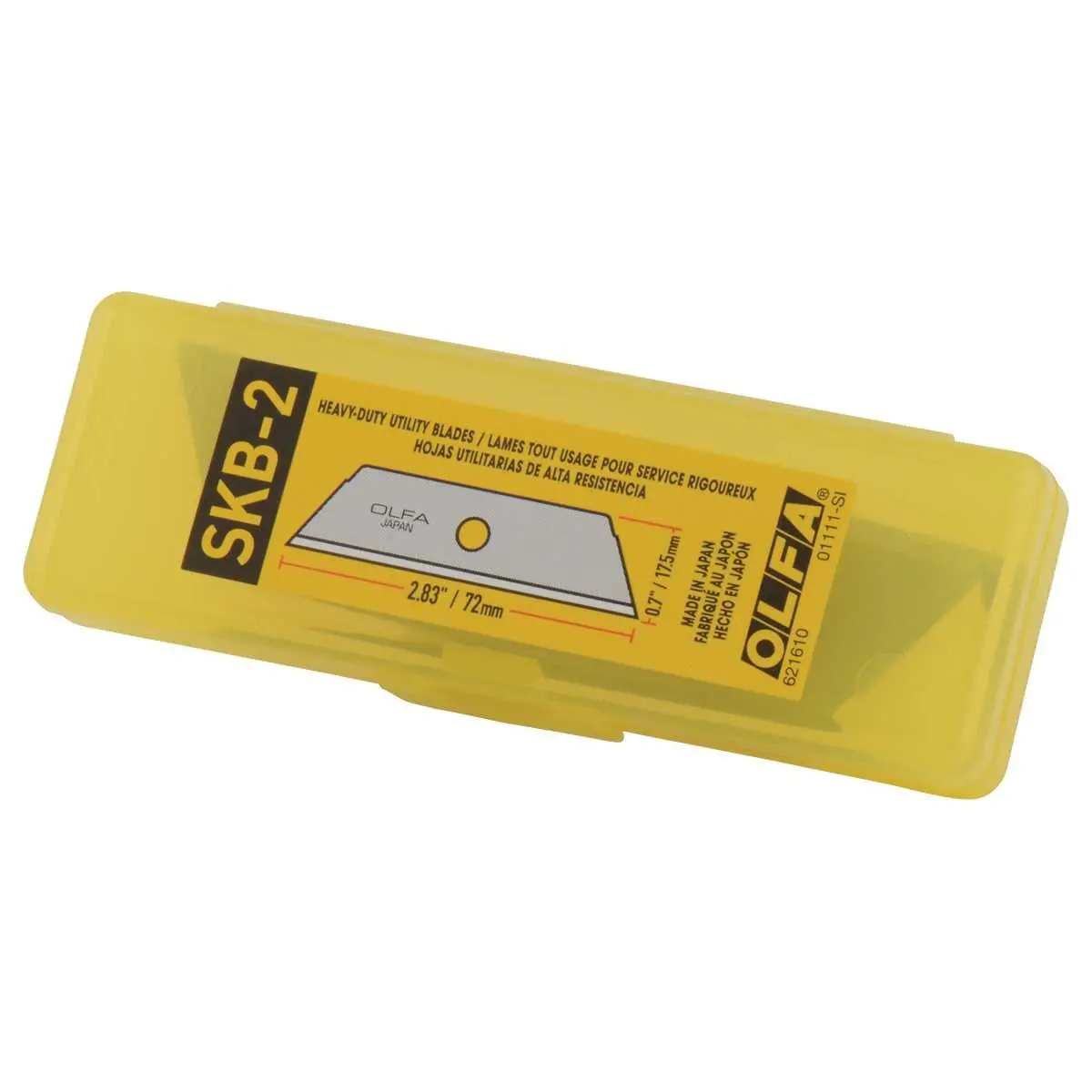 Etui de 5 lames trap&eacute;zo&iuml;dales pour cutter - 17,5 mm - Olfa 
