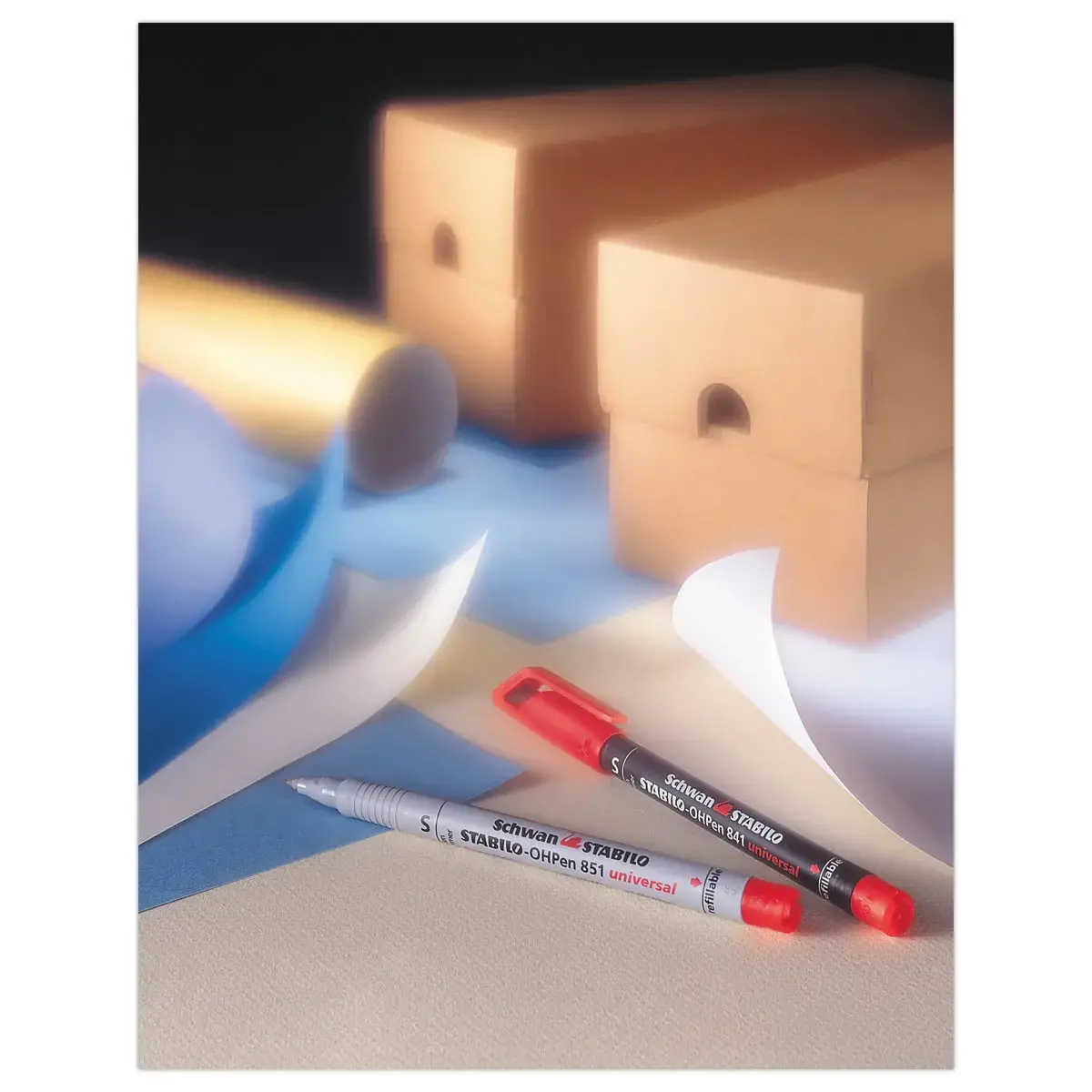 Marqueur OHPen permanent super fin 0,4 - Pointe super fine - Bleu - STABILO