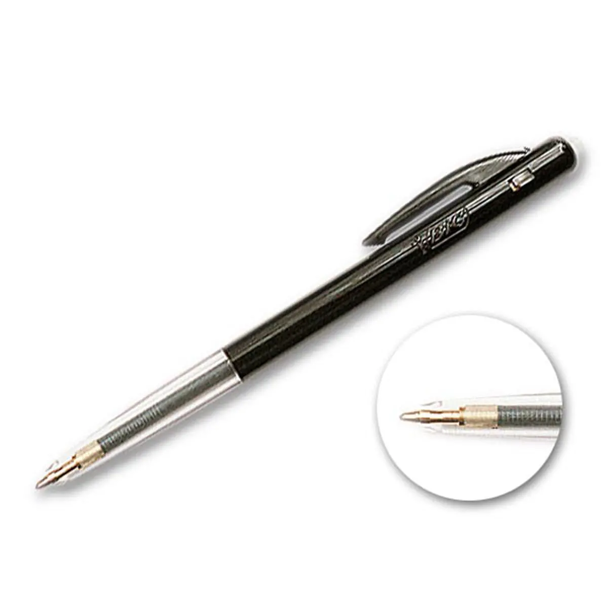 Stylo bille M10 - Rétractable - Ecriture fine - Noir - BIC