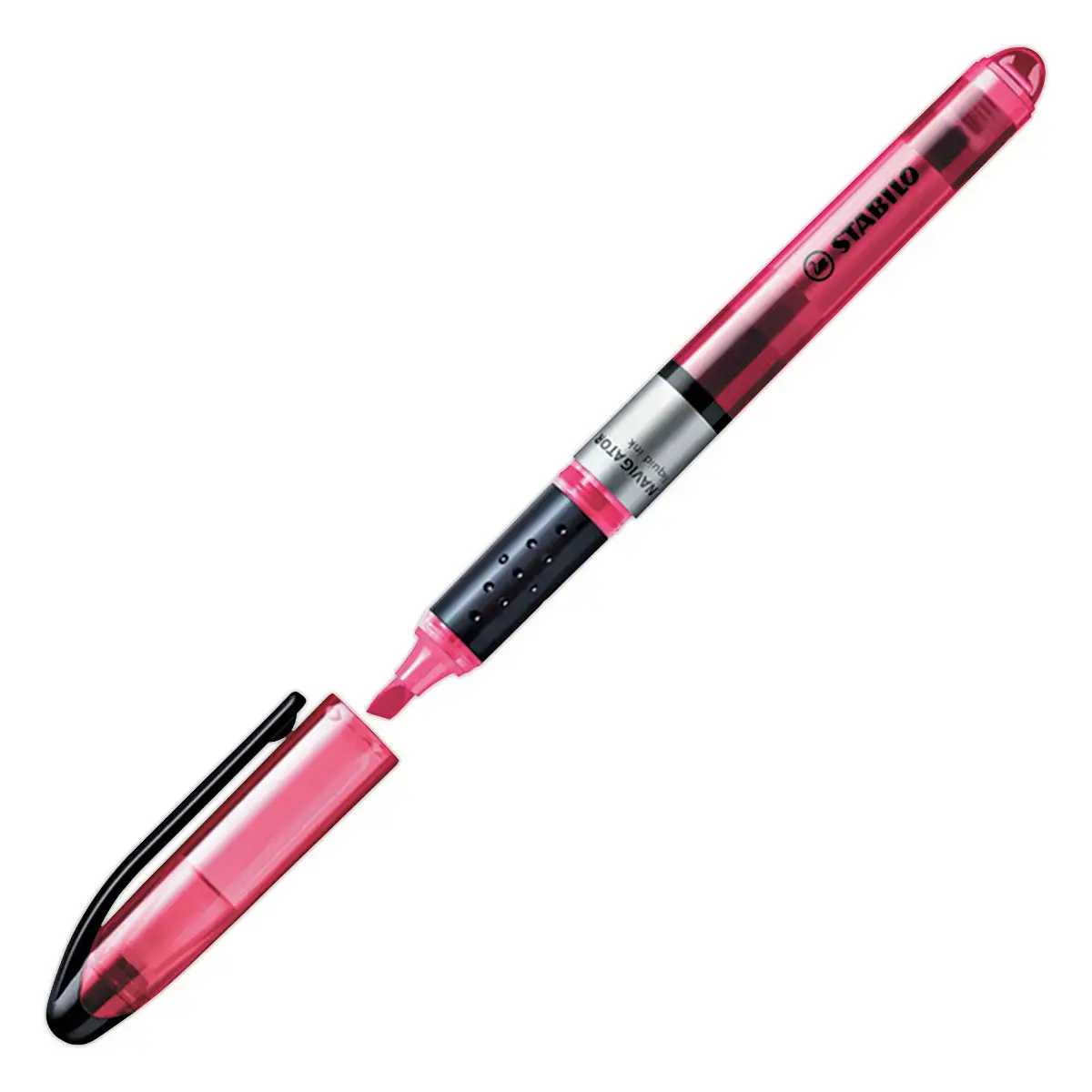 Surligneur NAVIGATOR - Encre liquide - Pointe biseaut&eacute;e - Rose - STABILO 
