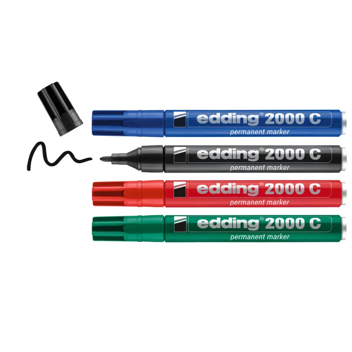 4 Marqueurs permanents 2000 - coloris assortis - EDDING