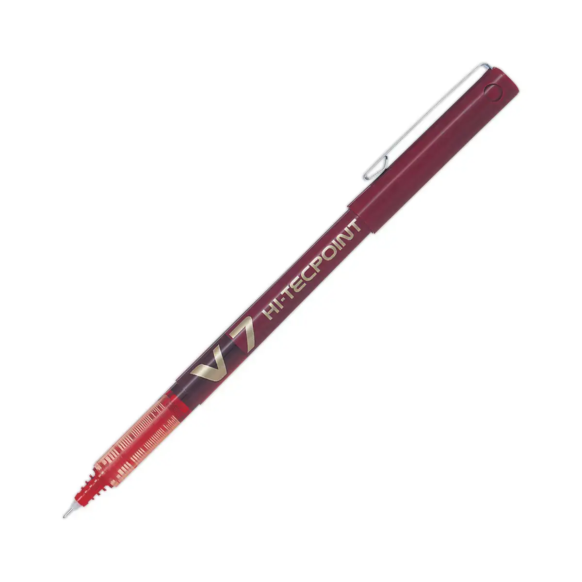 Stylo roller pointe aiguille Hi-Tecpoint V7 - Rouge - PILOT 