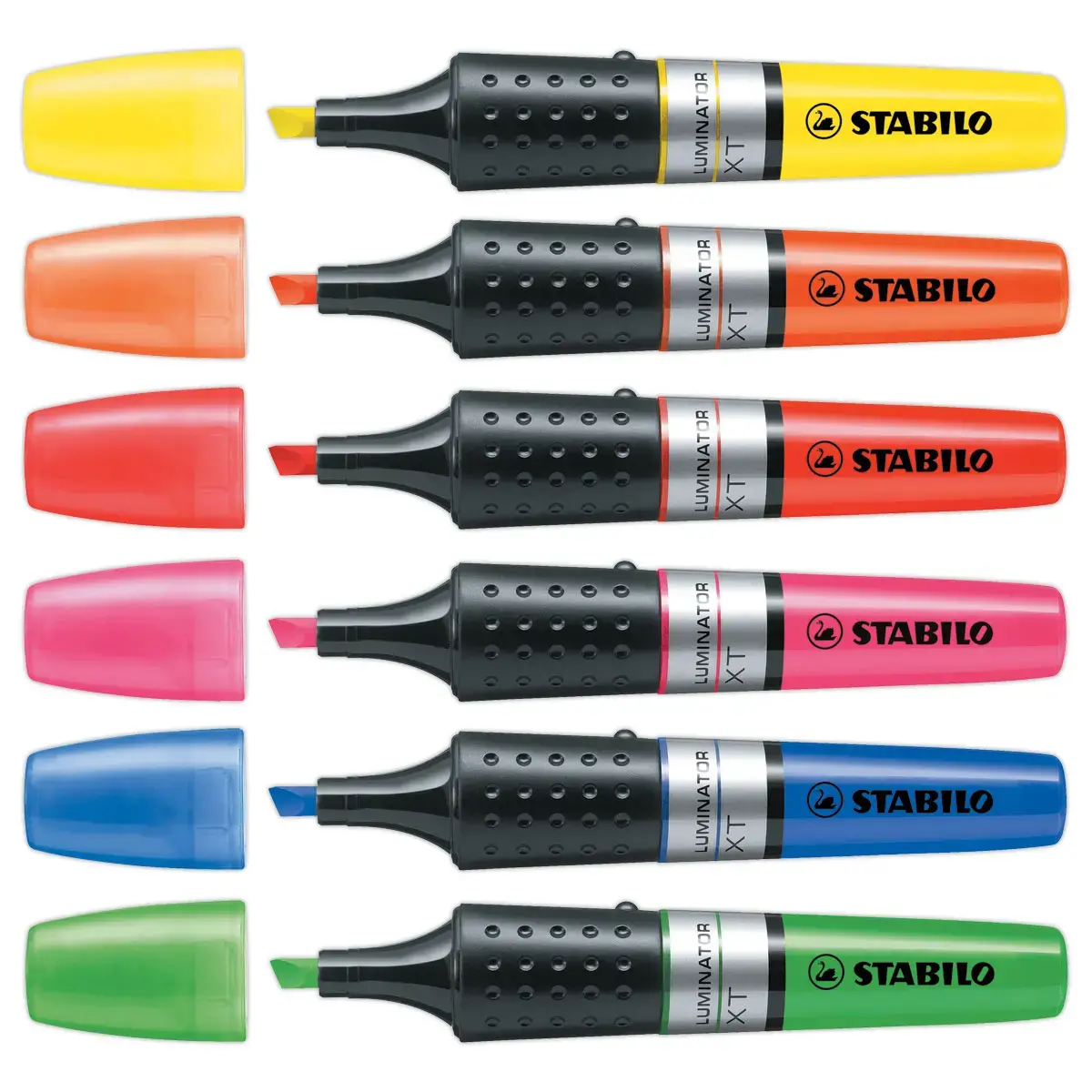 6 Surligneurs LUMINATOR - Encre liquide - Pointe biseaut&eacute;e - Coloris assortis - STABILO 