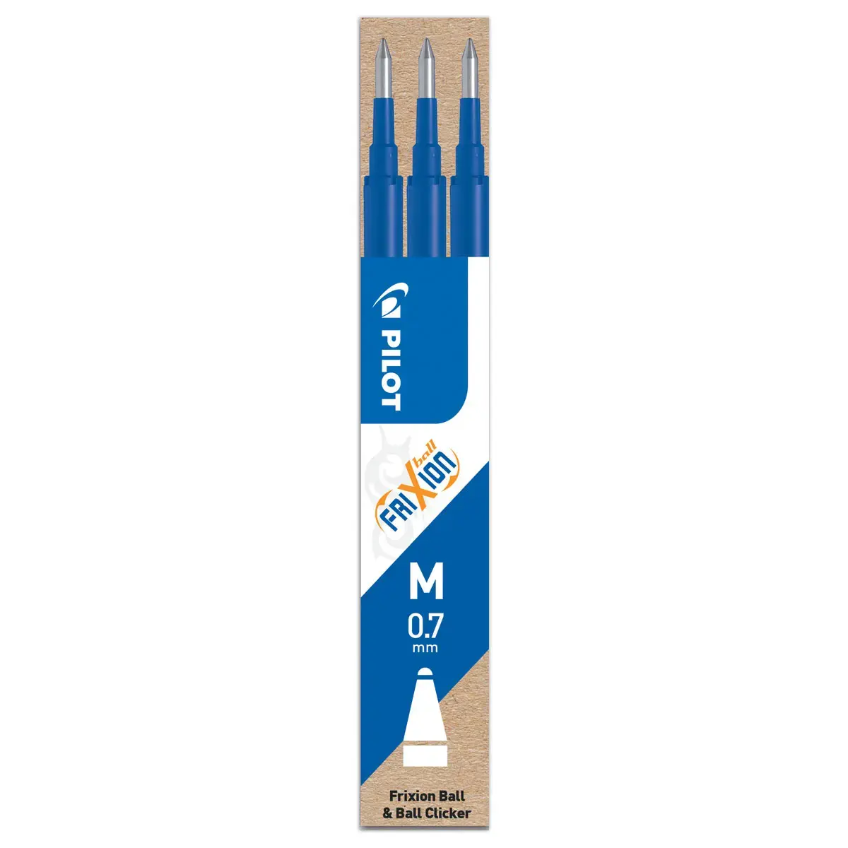 3 Recharges pour stylo Frixion Ball et Clicker - Bleu - PILOT