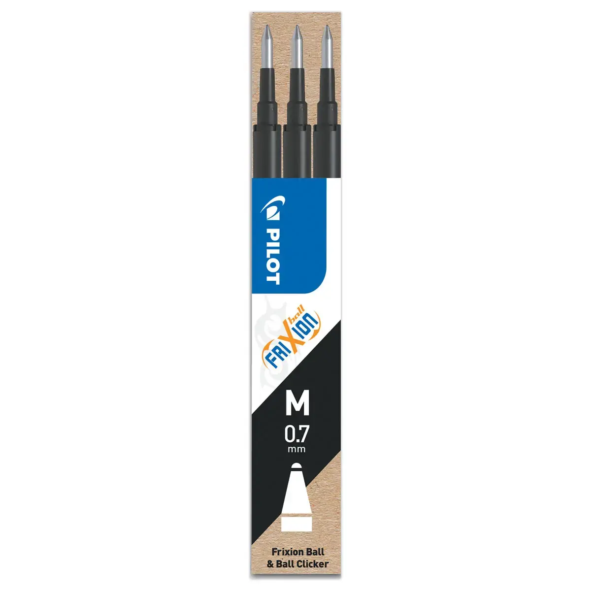 3 Recharges stylo Frixion Ball / Frixion Clicker - Noir - PILOT