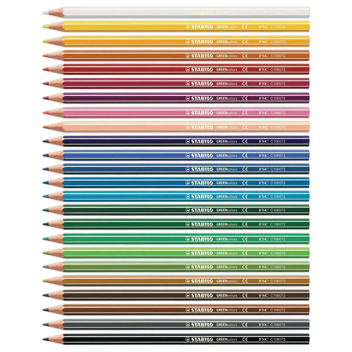 12 Crayons de couleur GREENcolors - Bois FSC® - Couleurs assorties - STABILO