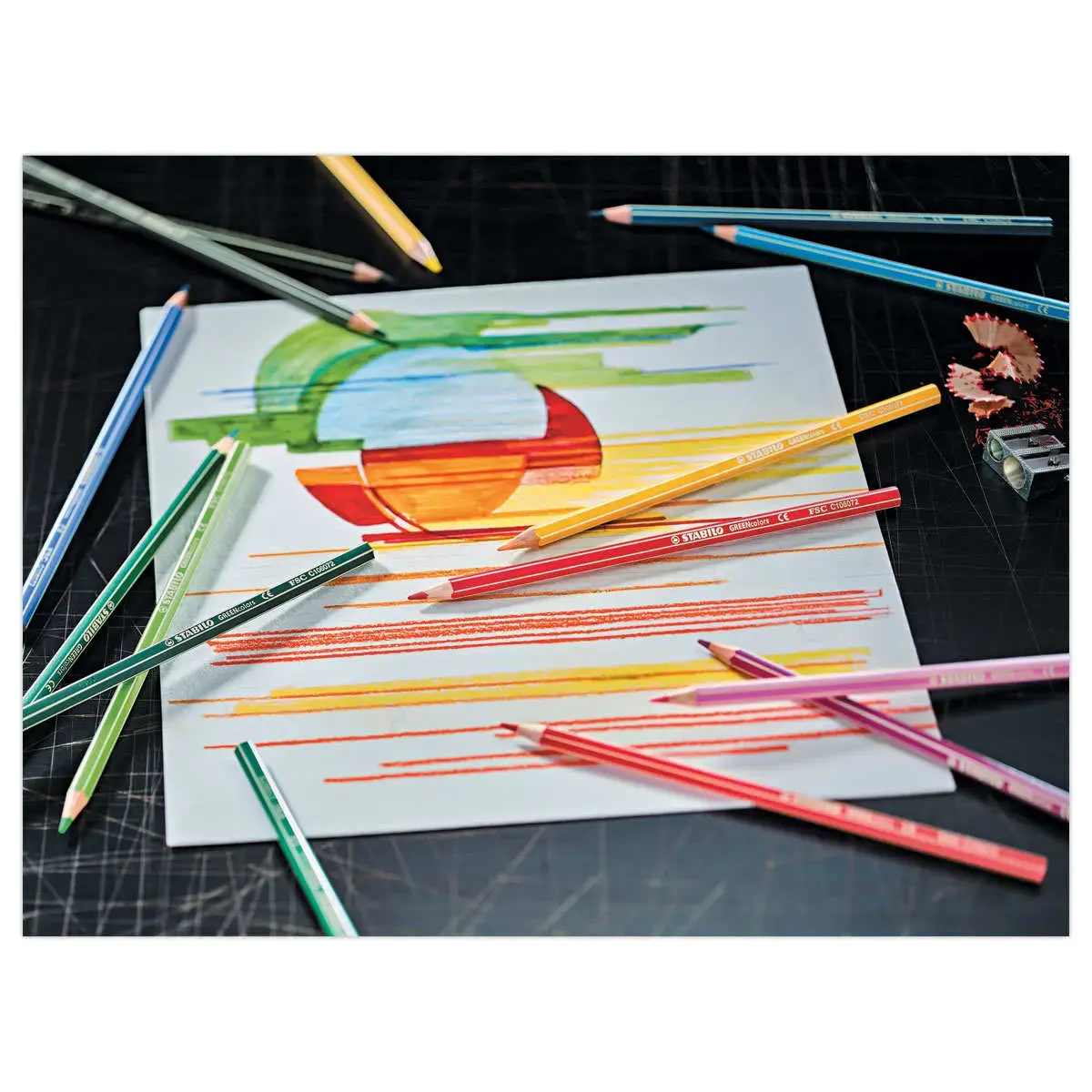 12 Crayons de couleur GREENcolors - Bois FSC® - Couleurs assorties - STABILO
