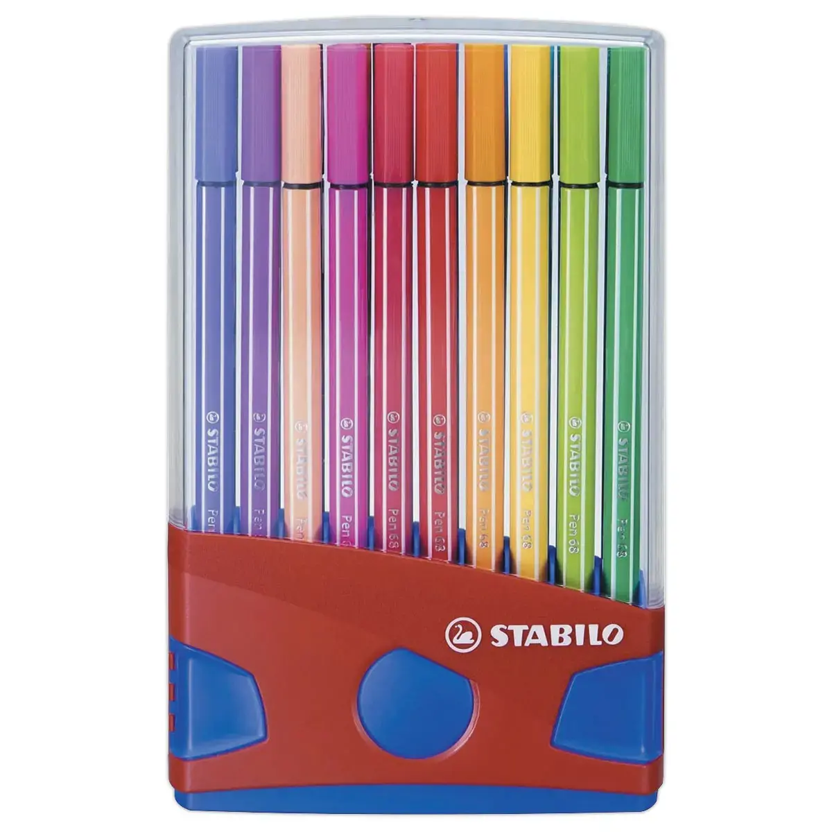 20 Feutres de coloriage Pen 68 - Pointe moyenne - Etui ColorParade - STABILO + 1 pochette de 3 feutres Boss mini offerte