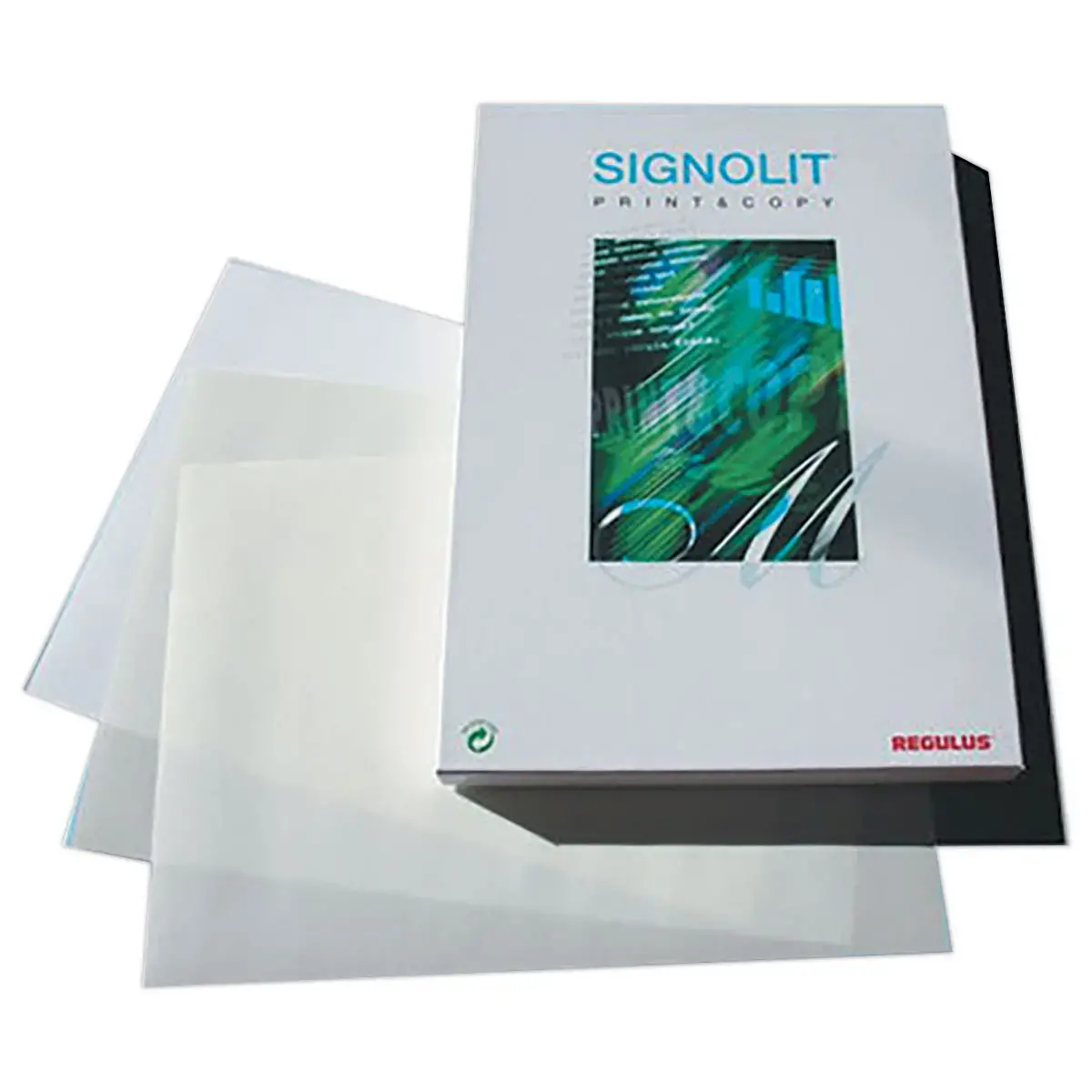 100 Films polyester blancs imperm&eacute;ables A4 Signolit SC 22 - Impression recto-verso - REGULUS 