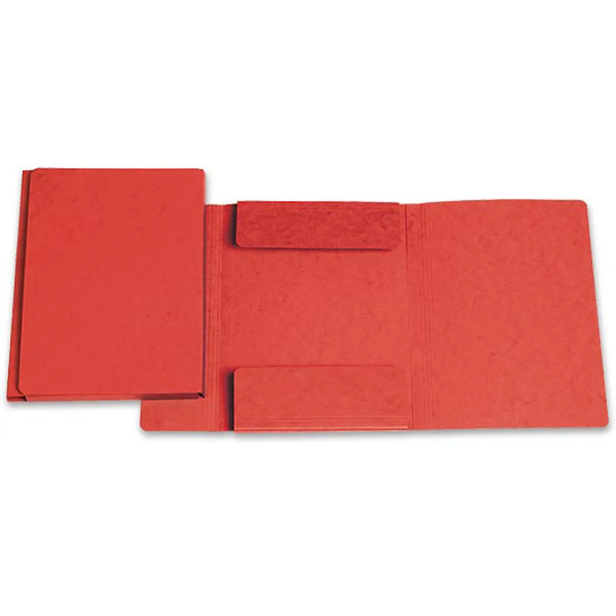 Chemise carte 3 rabats sans élastique - rouge - EXACOMPTA