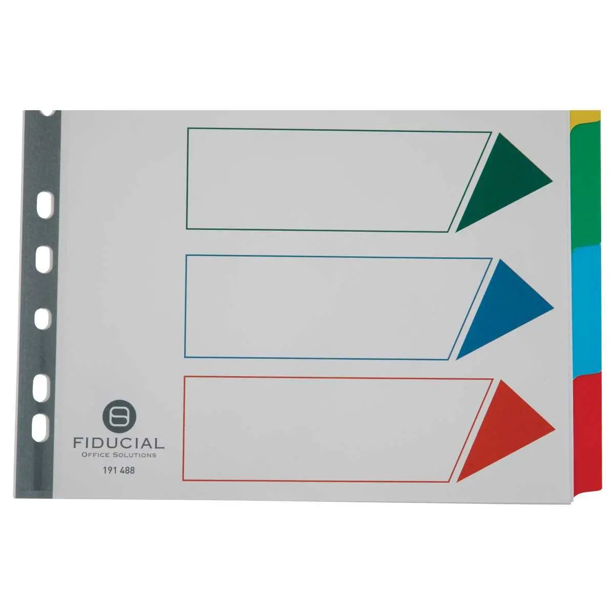 Lot De 5 Intercalaires A4 12 Parties - 12 Couleurs - Papier Cartonné Inscriptible - 11 Trous