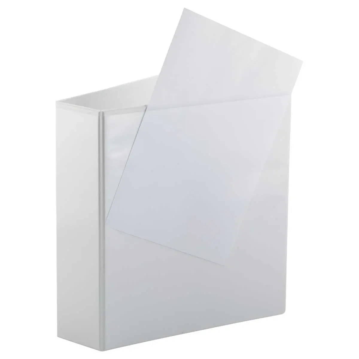 Classeur personnalisable 2 faces - Dos 8 cm - Blanc