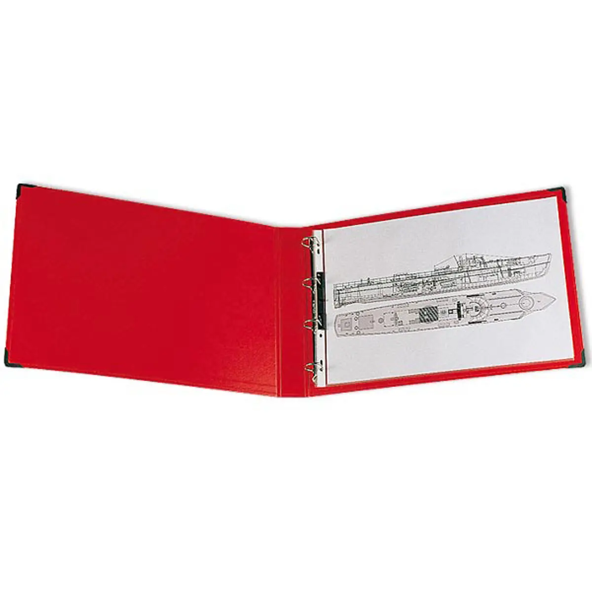 Classeur à anneaux A3 - Rouge - AIRANEX