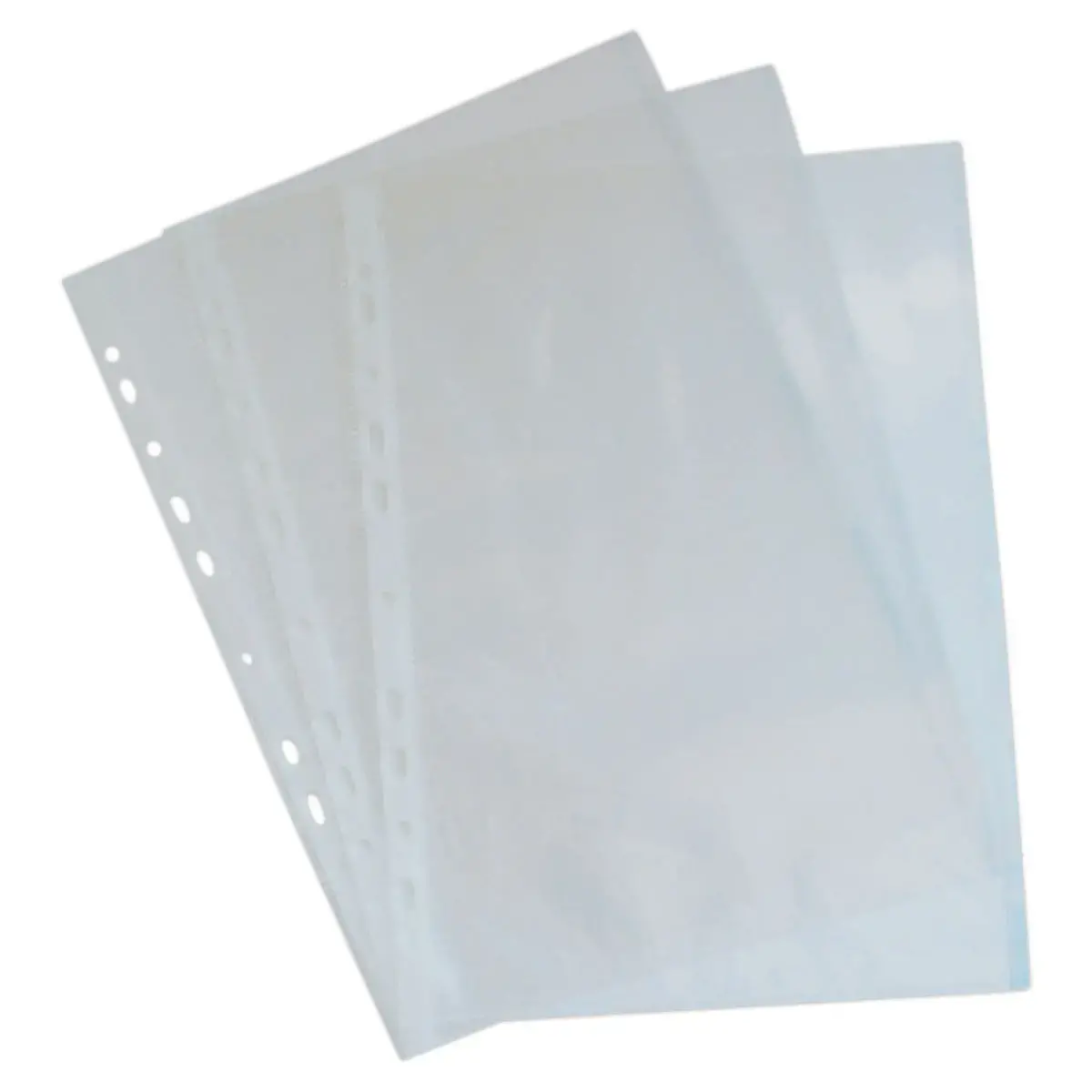 100 Pochettes A4 perfor&eacute;es et grain&eacute;es 