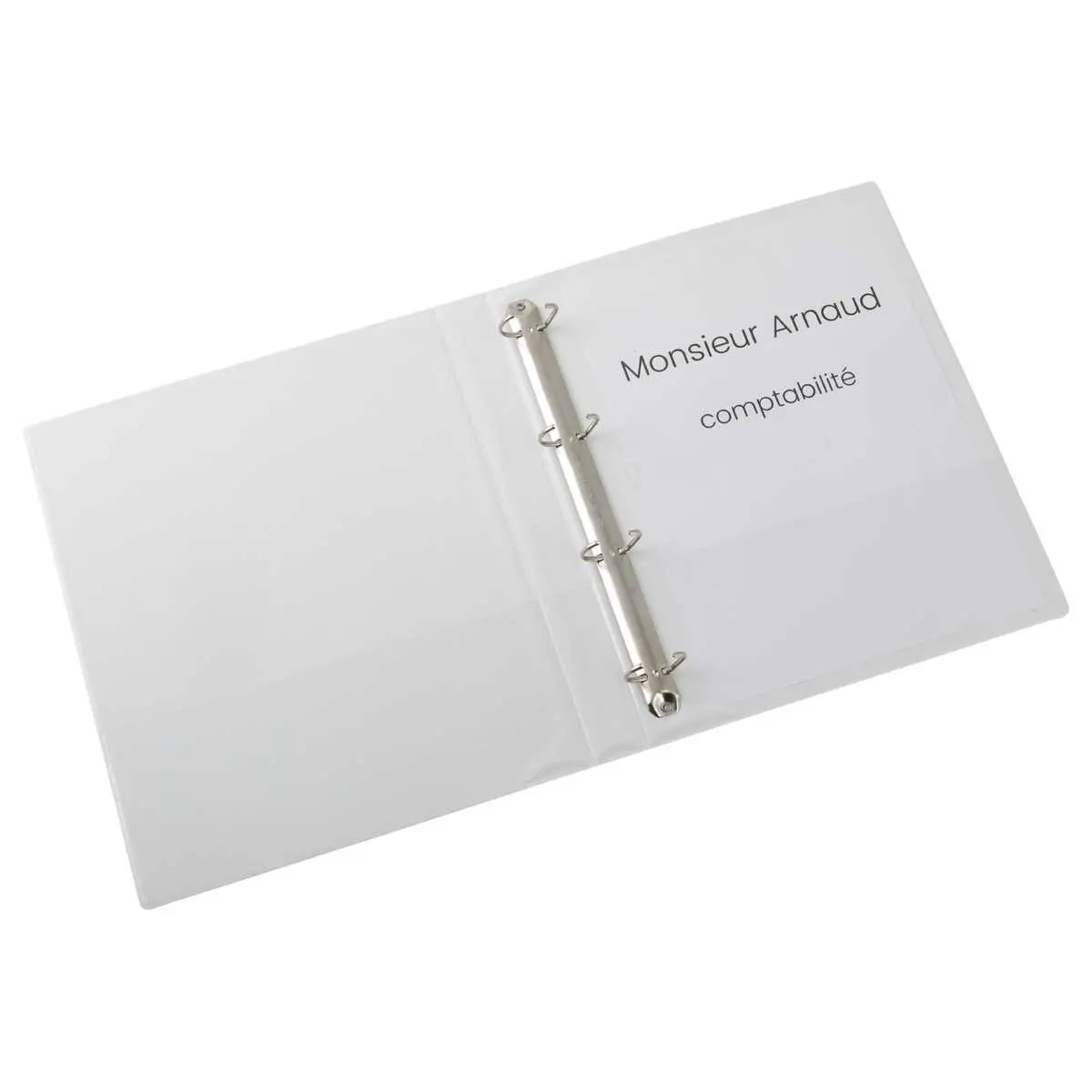 Classeur personnalisable 1 face - A4 - 4 anneaux - Dos 2 cm