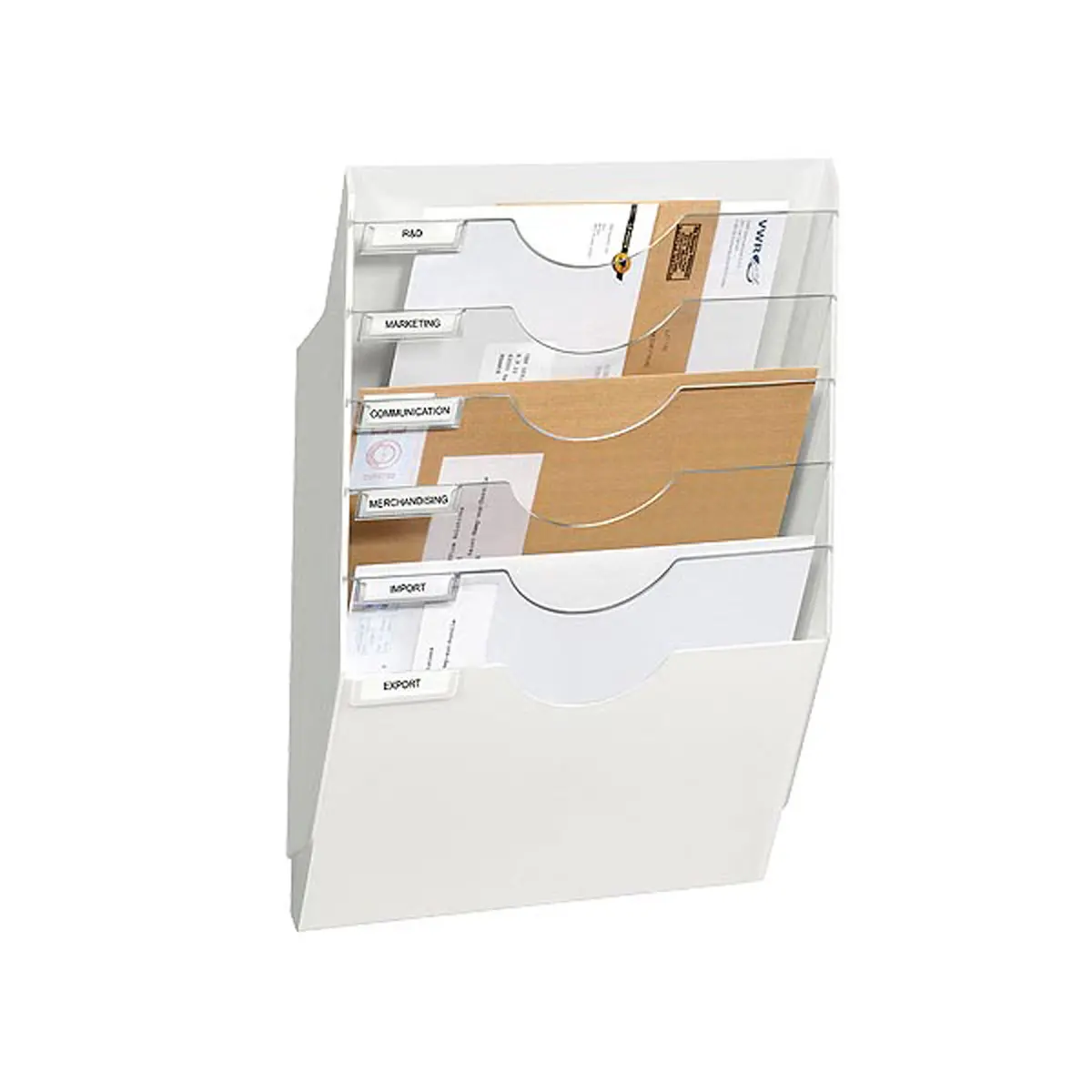 Présentoir mural 6 cases - Blanc - CEP
