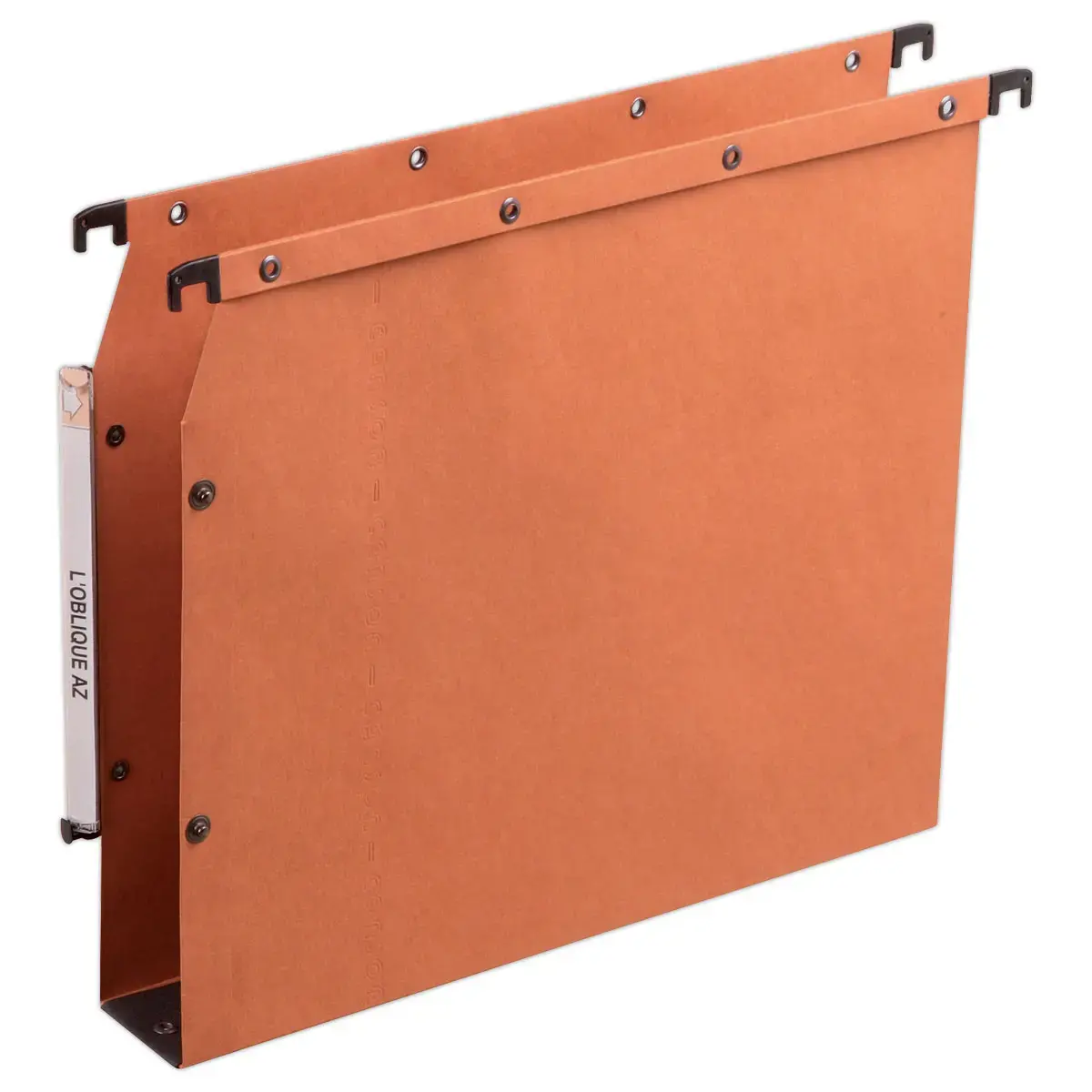 25 Dossiers suspendus pressions - Pour armoires - Fond 50 mm - Orange - ELBA