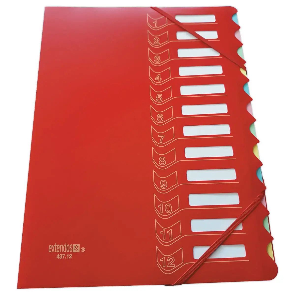 Trieur chemise bi-matière - 12 compartiments - EXTENDOS
