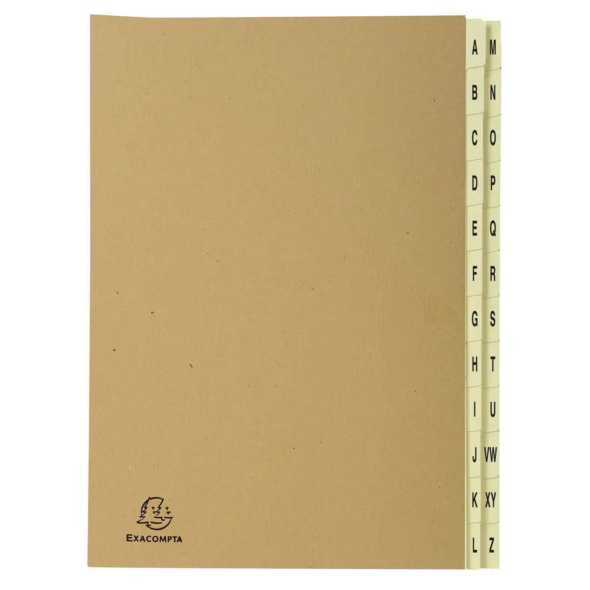 Trieur alphabétique kraft - 24 compartiments - Havane - EXACOMPTA