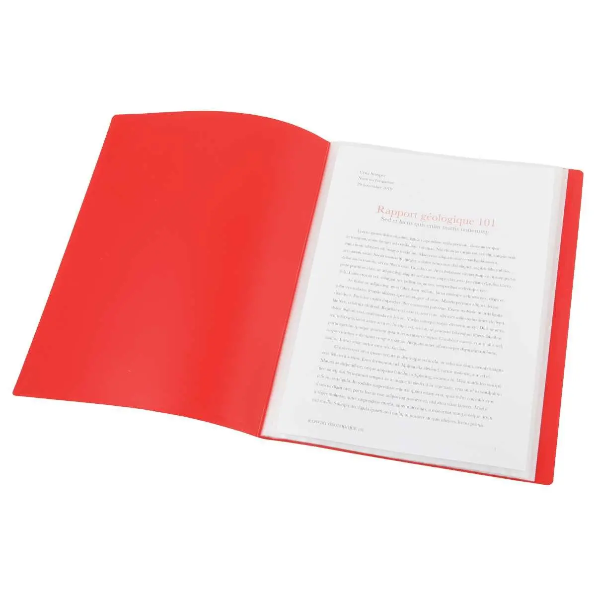 Protège-documents économique - A4 - 20 pochettes - Rouge