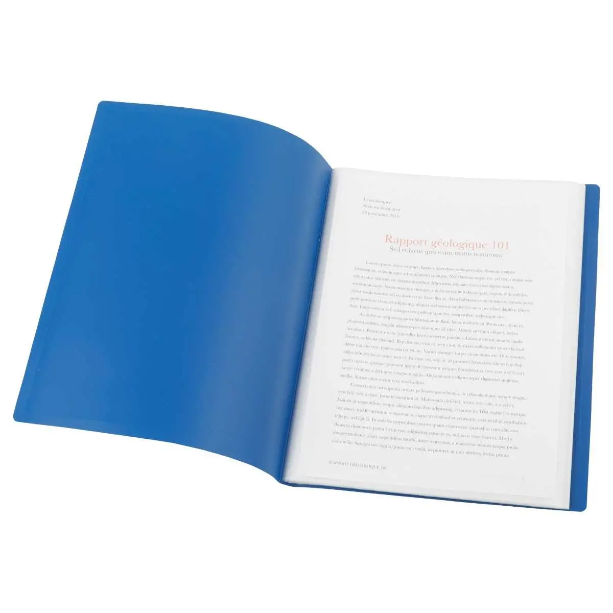 Protège-documents A4 - Bleu - 40 pochettes