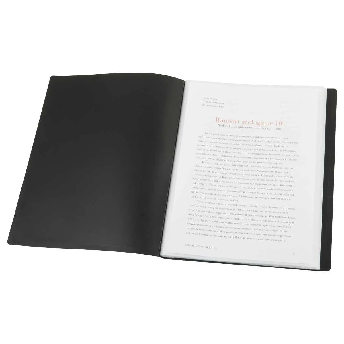 Protège-documents A4 - Noir - 40 pochettes