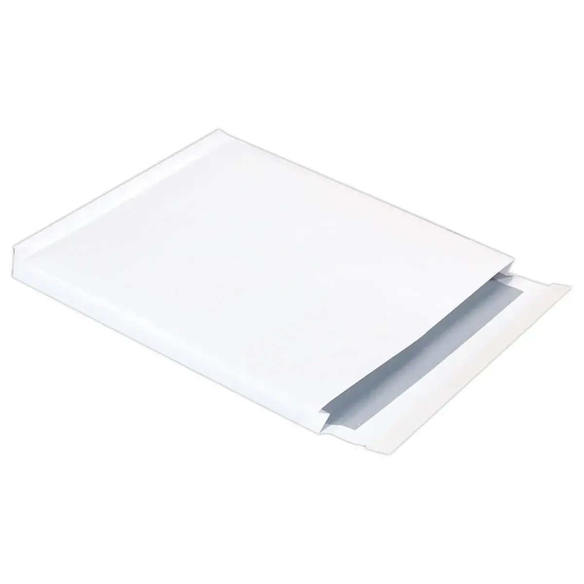 200 Pochettes à soufflet - kraft blanc - 120g - 229x324mm à fenêtre - GPV