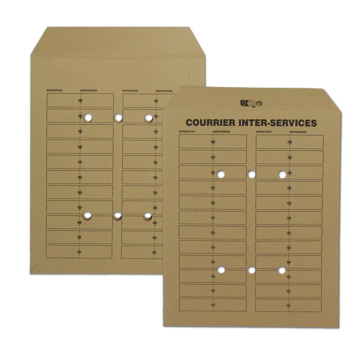 250 Pochettes navettes kraft brun 90g - 260x330mm - GPV