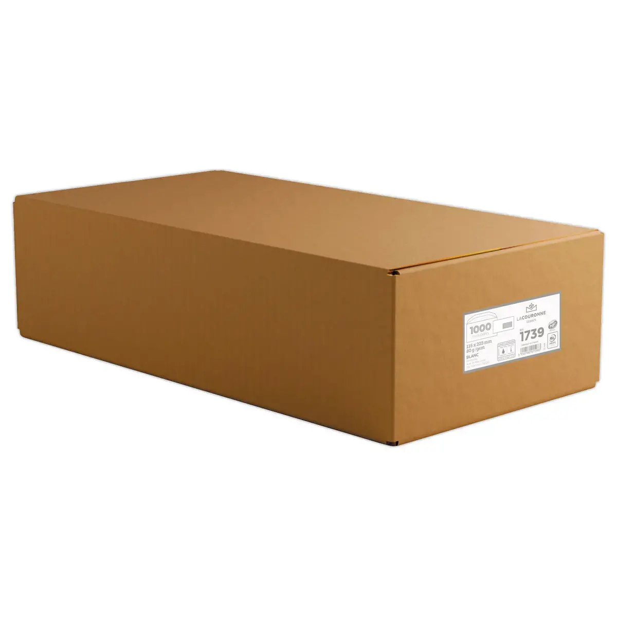 1000 enveloppes blanches 80g - 115x225mm pour mise sous pli à fenêtre - GPV