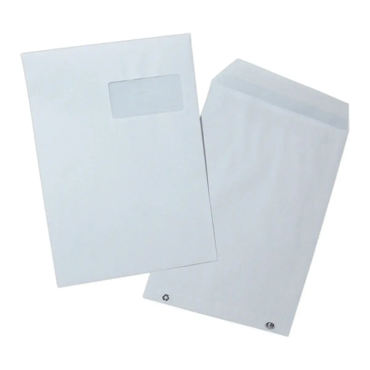 250 Pochettes blanches autocollantes avec fen&ecirc;tre - 229x324 mm - GPV Everyday 