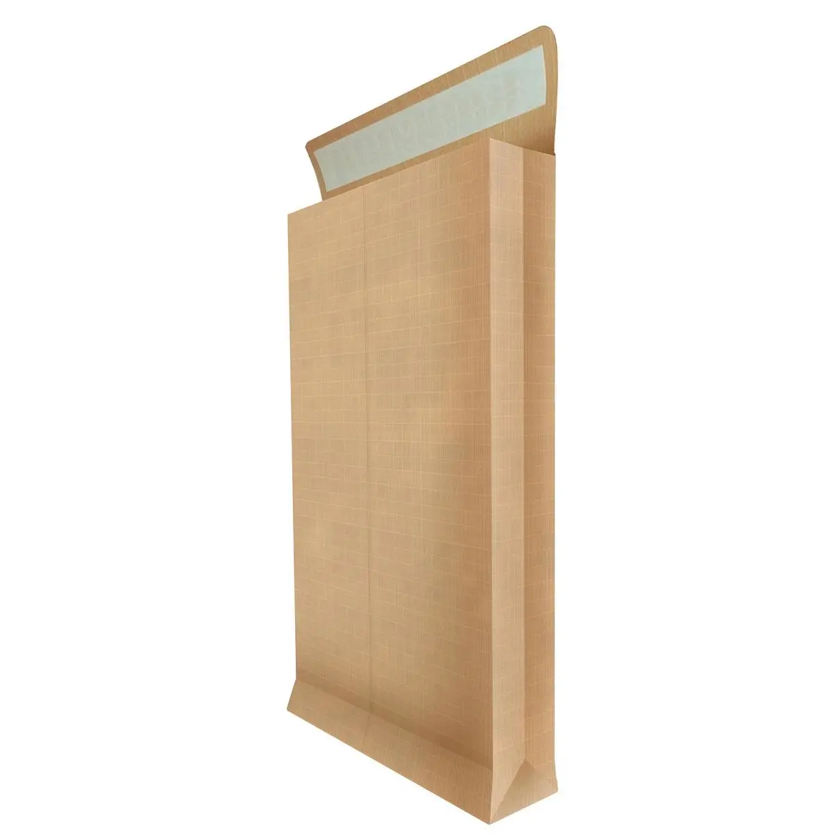 50 Pochettes &agrave; soufflet en kraft arm&eacute; brun 120g - 229x324mm 