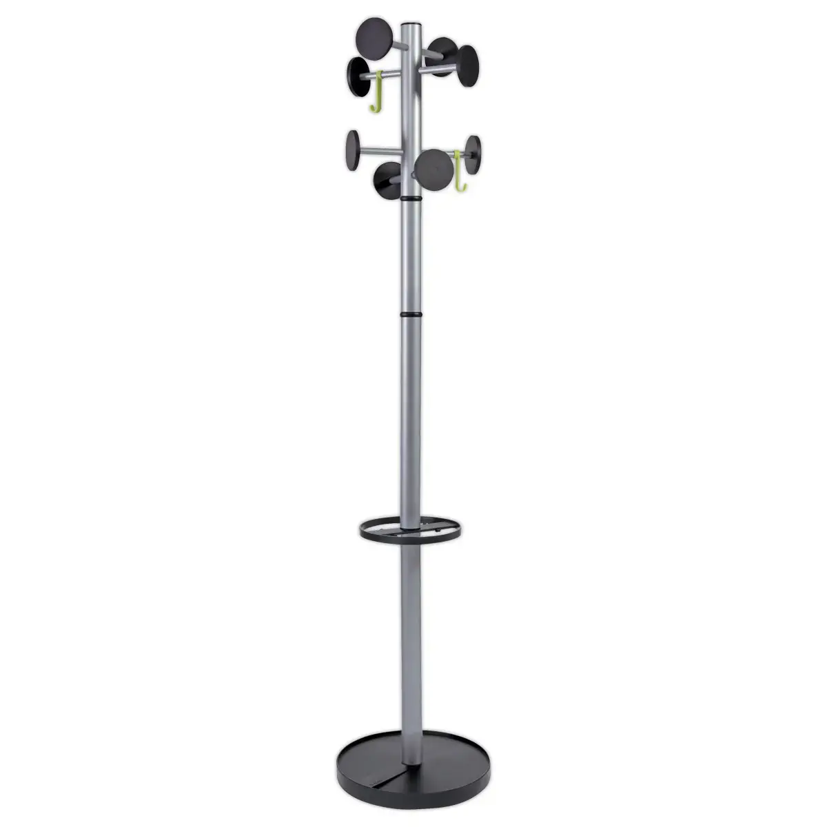 Porte-manteaux Stan - 8 patères - Gris - ALBA