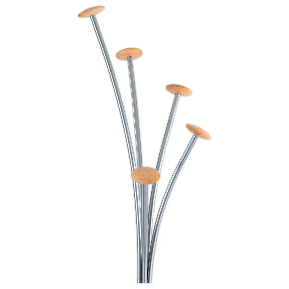 Porte-manteau Festy - 5 patères - Argent - ALBA