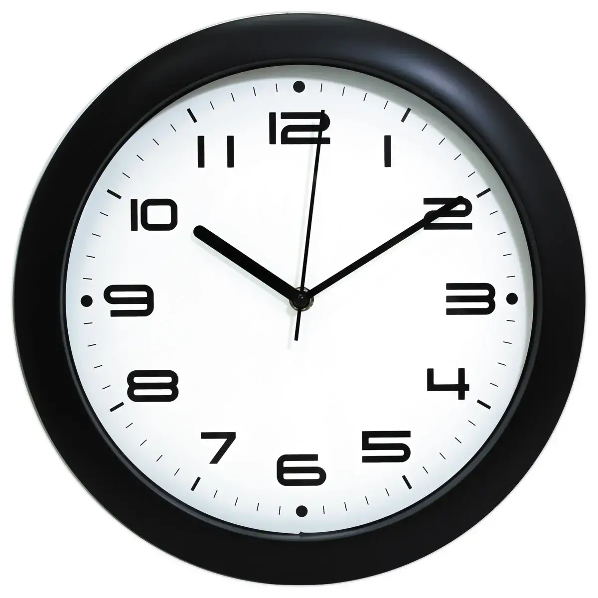 Horloge murale noire Ø 30 cm