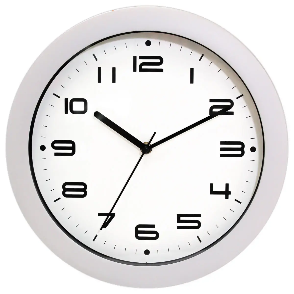 Horloge murale argentée
