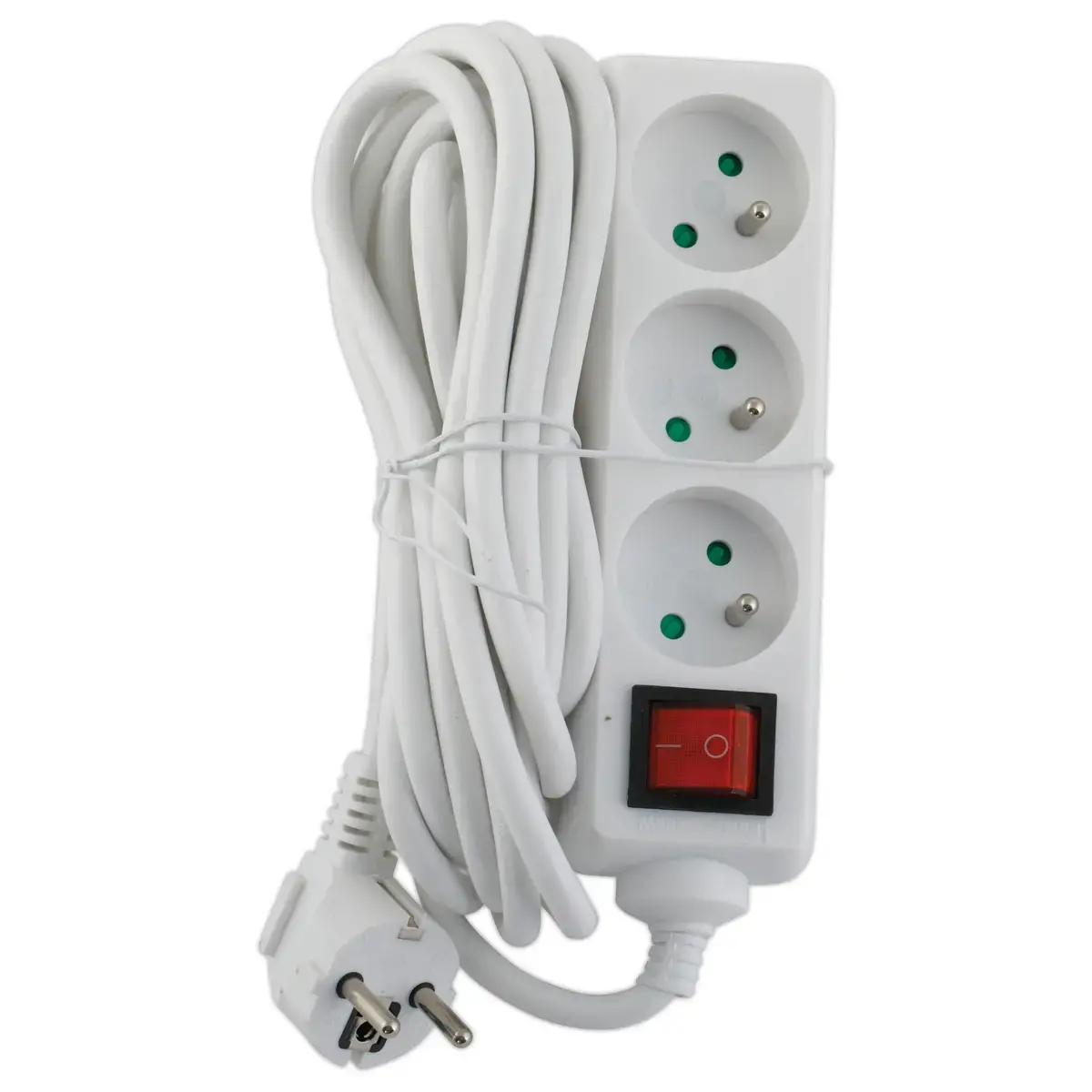 Multiprise 3 prises - Avec interrupteur - Câble de 4 m