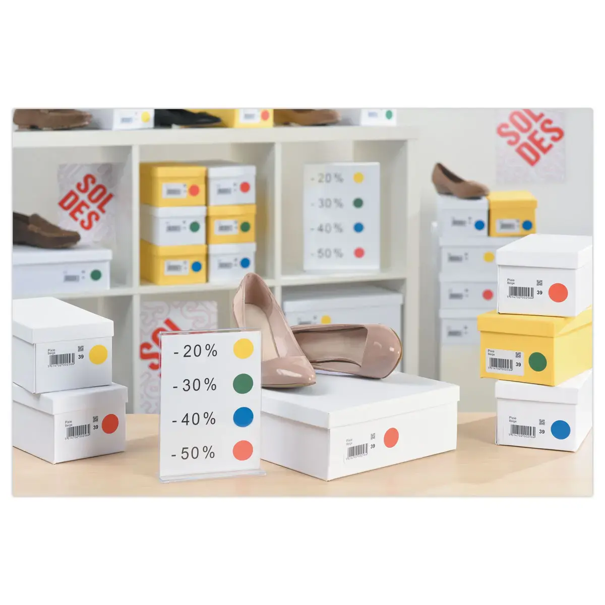 Etiquettes blanches multi-usages - Ø 15mm - AVERY