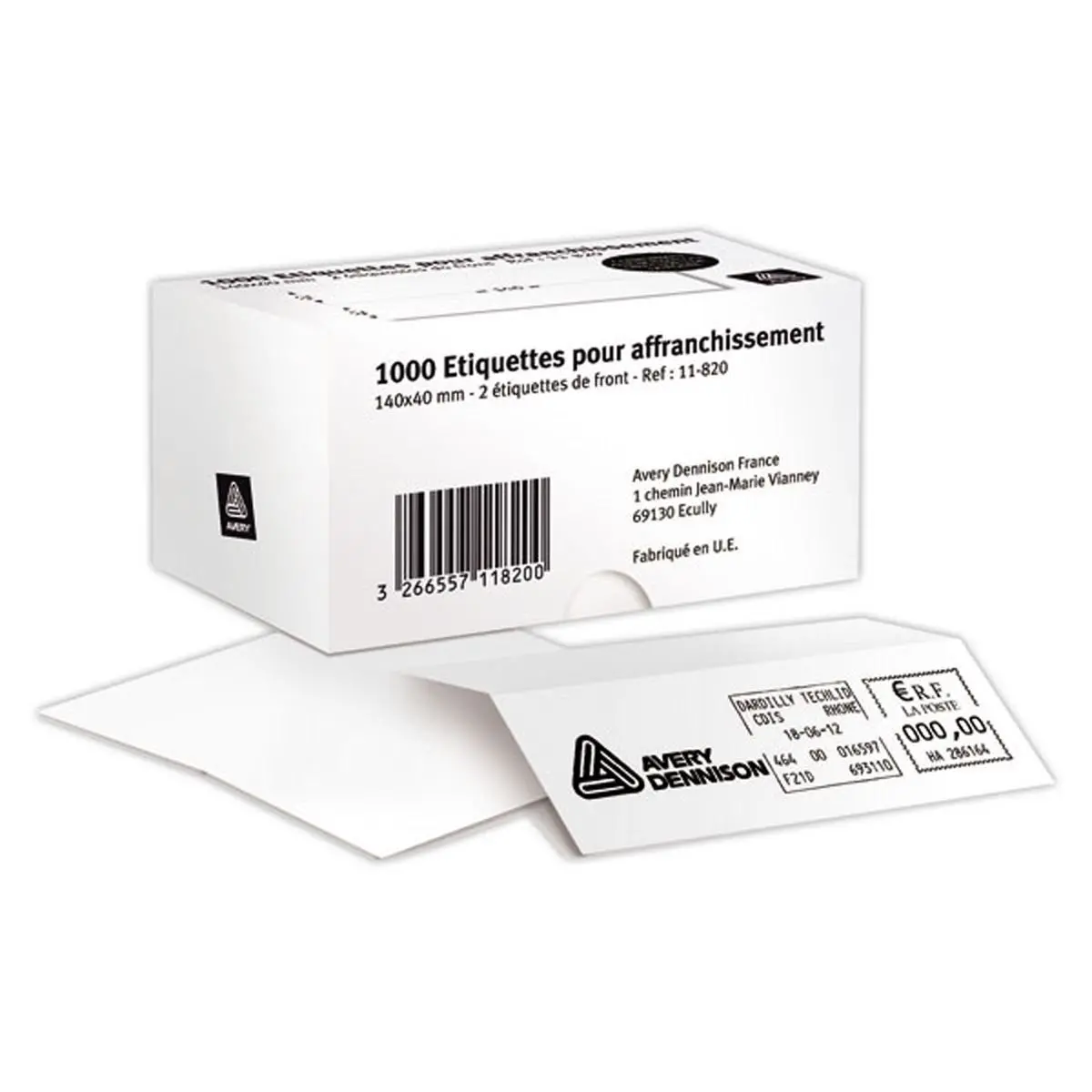 1000 Etiquettes d'affranchissement 155 x 39 mm 