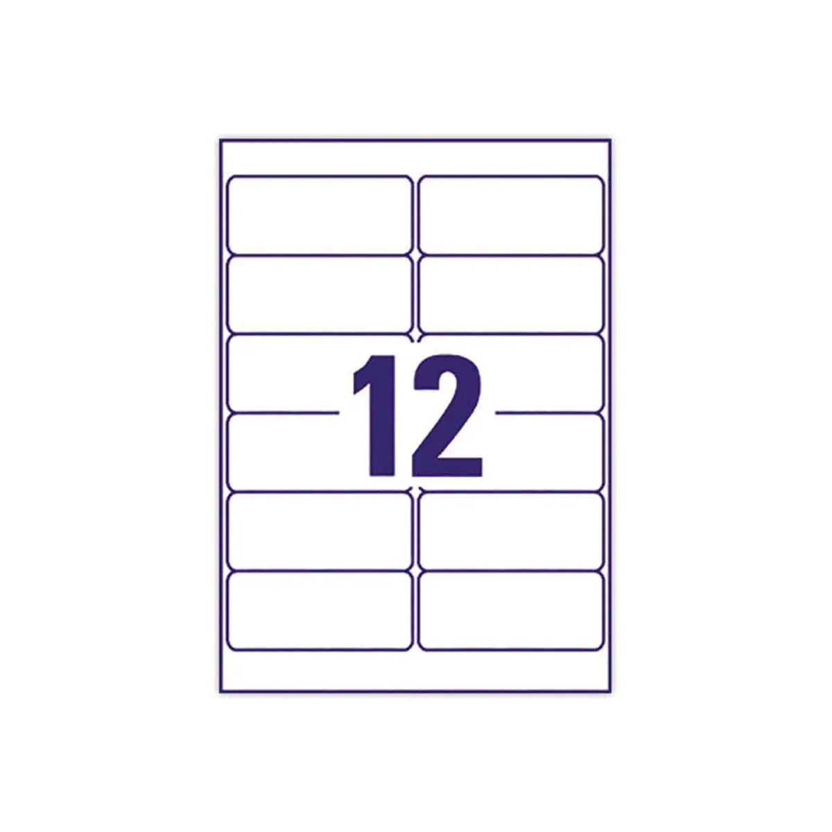 25 Planches de 12 étiquettes facilement décollables - 99 x 42 mm - Blanc - AVERY