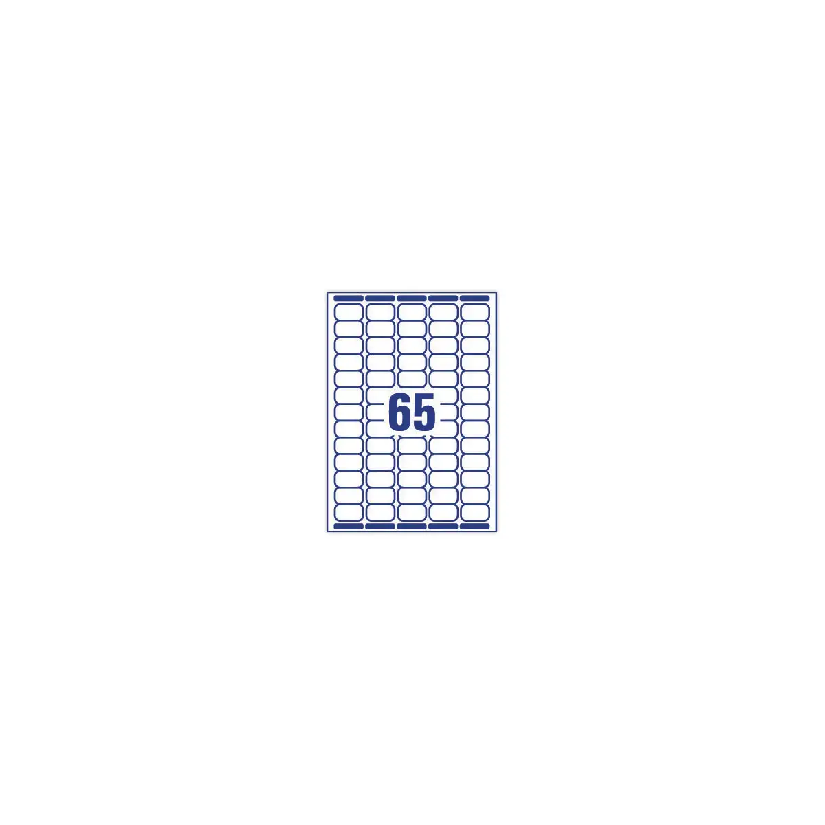 100 Planches de 65 étiquettes blanches - 38,1 x 21.2 mm - AVERY