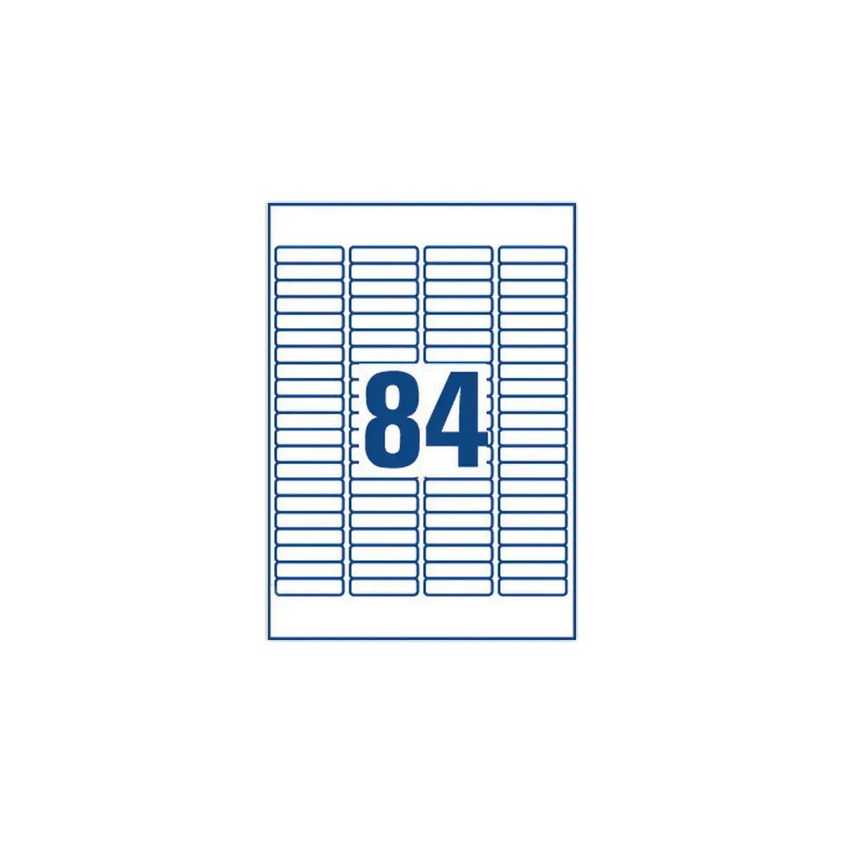 Planches de 84 mini-étiquettes blanches - 46 x 11.1 mm - AVERY