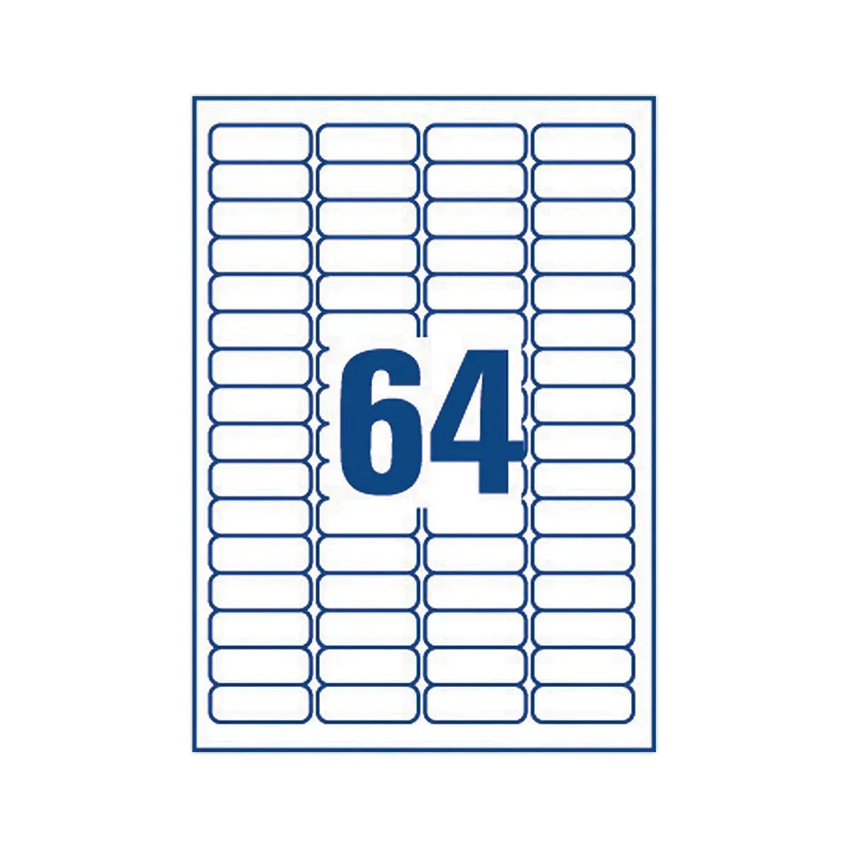 100 Planches de 64 mini-étiquettes blanches - 45.7 x 16.9 mm - AVERY